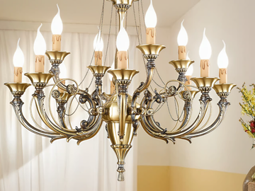 GINEVRA 858/8+4 - Antique Brass chandelier by Possoni Illuminazione - view 3
